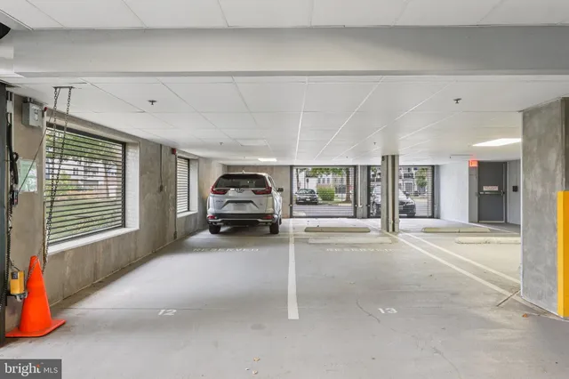 a view of a car garage