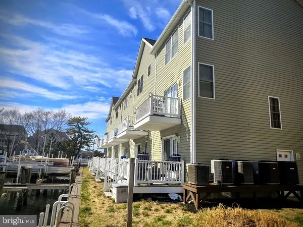 a view of a lake with a terrace