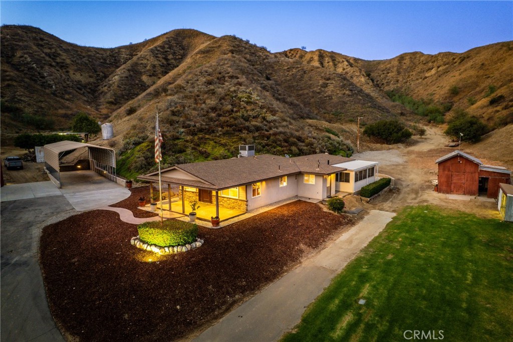 30300 Live Oak Canyon Road Redlands, CA 92373 - Photo 8 of 67 an aerial view of a house with a garden