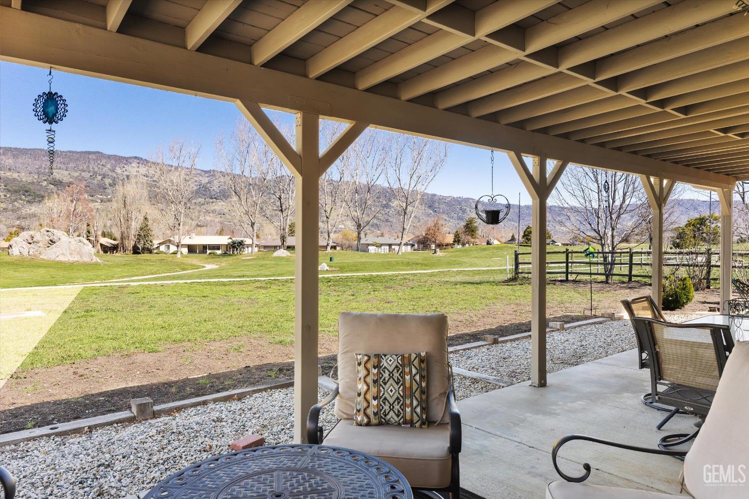 Undisclosed Address Tehachapi, CA 93561 - Photo 37 of 48 a view of a porch with furniture and garden