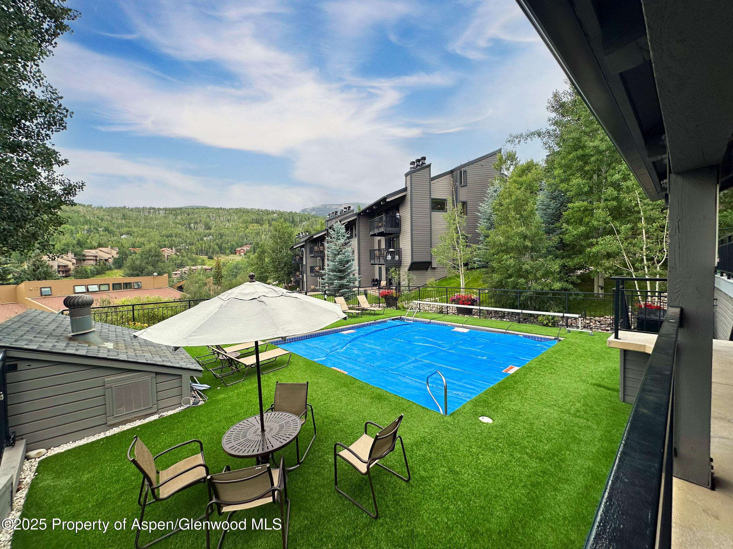55 Upper Woodbridge Road, Unit H5 Snowmass Village, CO 81615 - Photo 28 of 35 View from Pool Deck