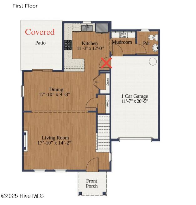 620 Chambers Drive Southern Pines, NC 28387 - Photo 5 of 7 First Floor Cutsheet - MLS