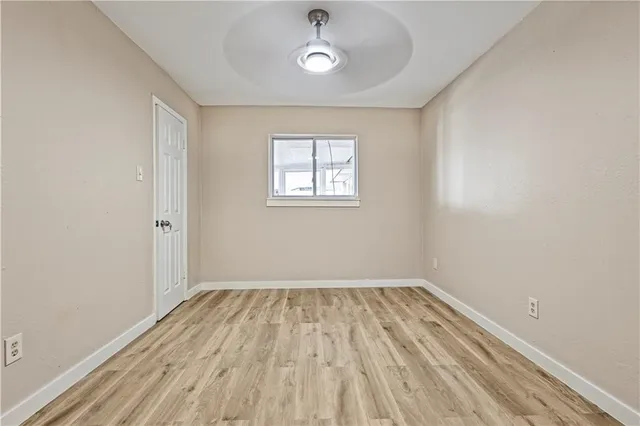 an empty room with a window