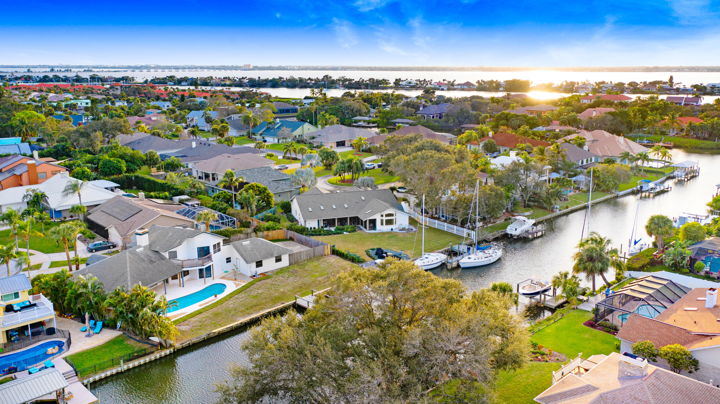 3 Inwood Way Indian Harbour Beach, FL 32937 - Photo 33 of 35 an aerial view of residential houses with outdoor space