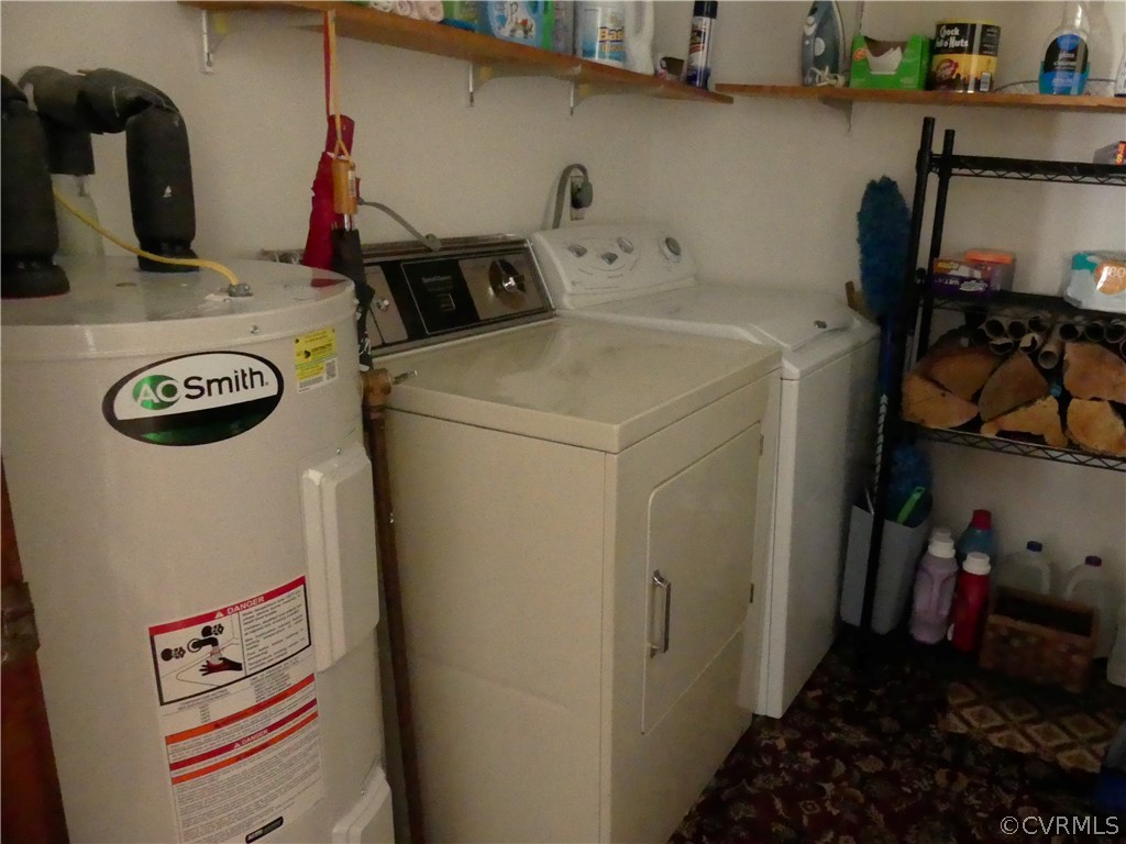1876 Scotts Bottom Road Dillwyn, VA 23936 - Photo 24 of 30 a utility room with dryer and washer