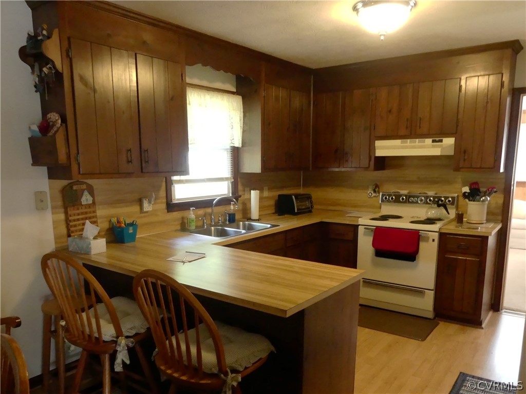 1876 Scotts Bottom Road Dillwyn, VA 23936 - Photo 9 of 30 a kitchen with a stove a sink and a microwave