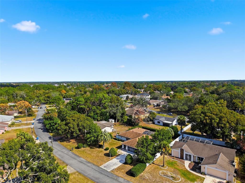 2414 Appian Avenue Spring Hill, FL 34608 - Photo 35 of 37 an aerial view of residential houses with outdoor space and trees