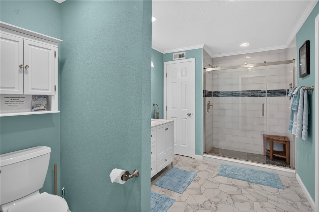 351 River Road Westminster, SC 29693 - Photo 38 of 50 Refined bathroom with a large walk-in shower and elegant tile flooring.