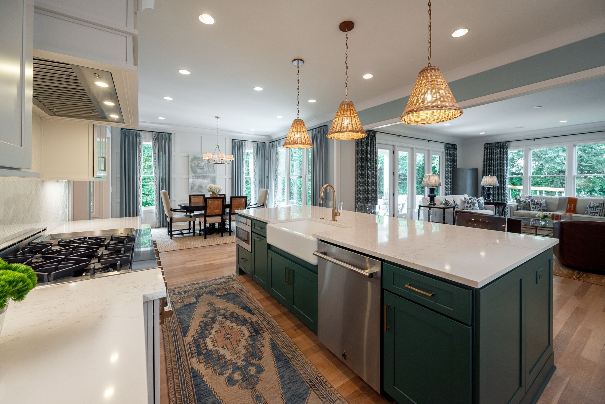 3503 Robin Road Nashville, TN 37204 - Photo 15 of 56 a kitchen with stainless steel appliances granite countertop a sink a stove and a wooden floors