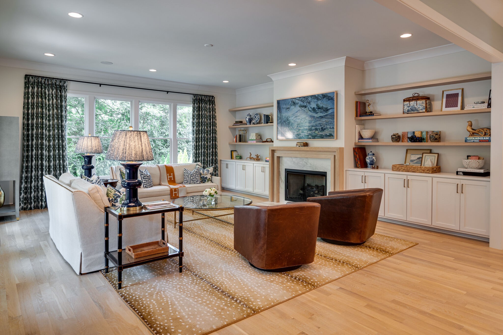 3503 Robin Road Nashville, TN 37204 - Photo 20 of 56 a living room with furniture a fireplace and a large window
