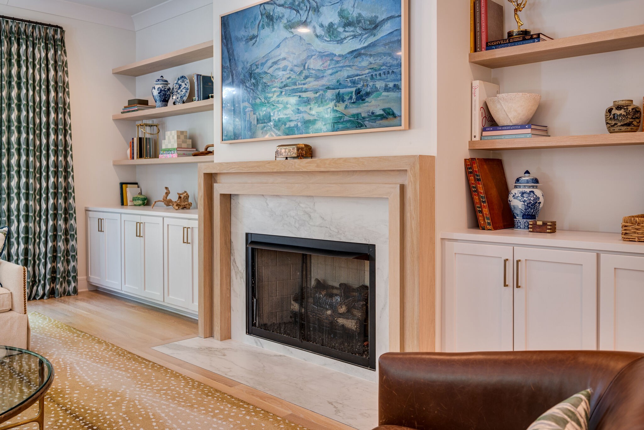 3503 Robin Road Nashville, TN 37204 - Photo 21 of 56 a living room with furniture and a fireplace