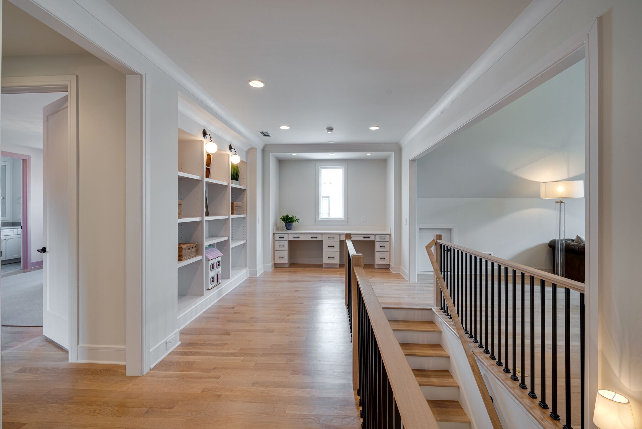 3503 Robin Road Nashville, TN 37204 - Photo 33 of 56 a view of a hallway with wooden floor and windows