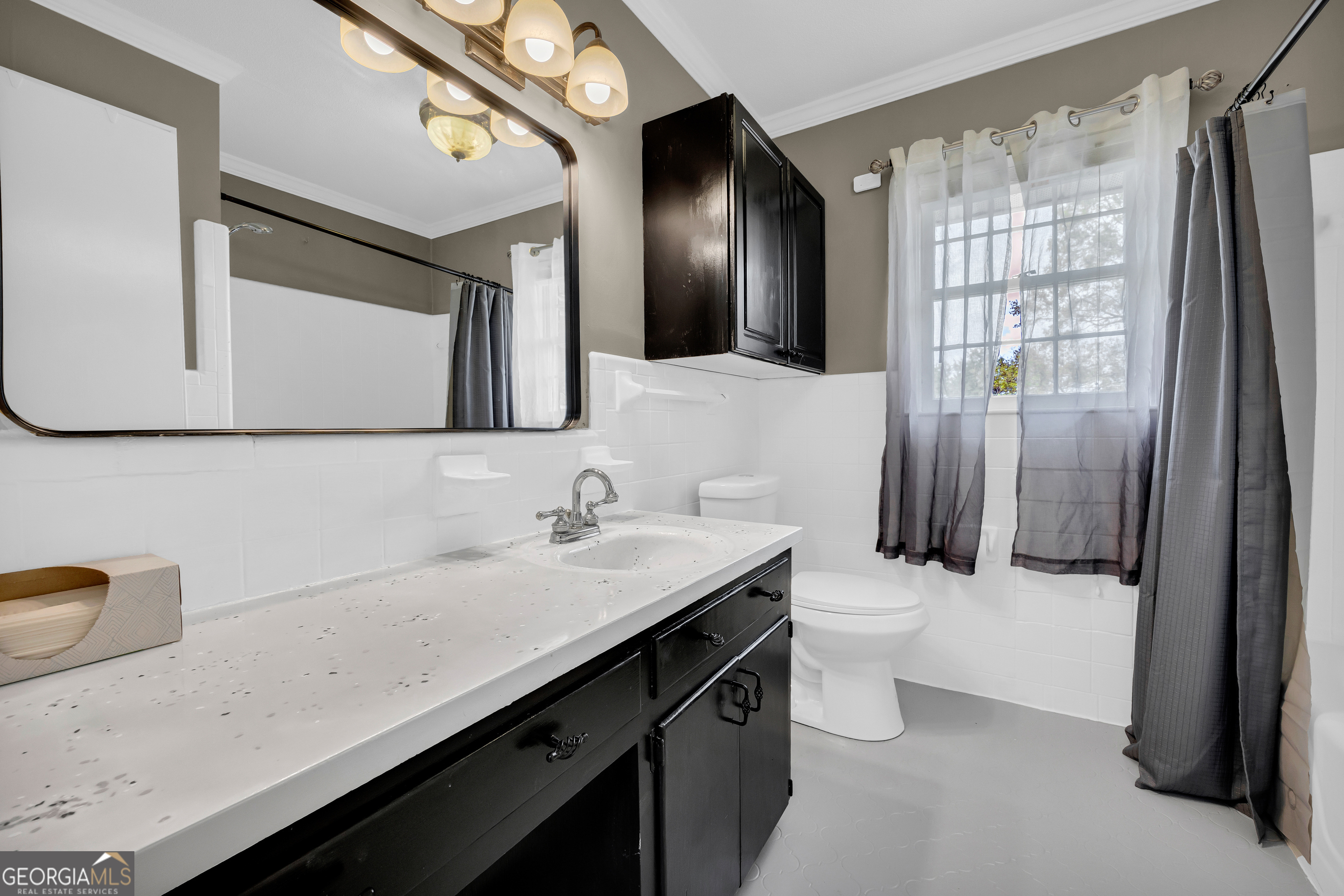 450 Clarks Creek Road North Martin, GA 30557 - Photo 32 of 70 a bathroom with a sink a toilet and mirror
