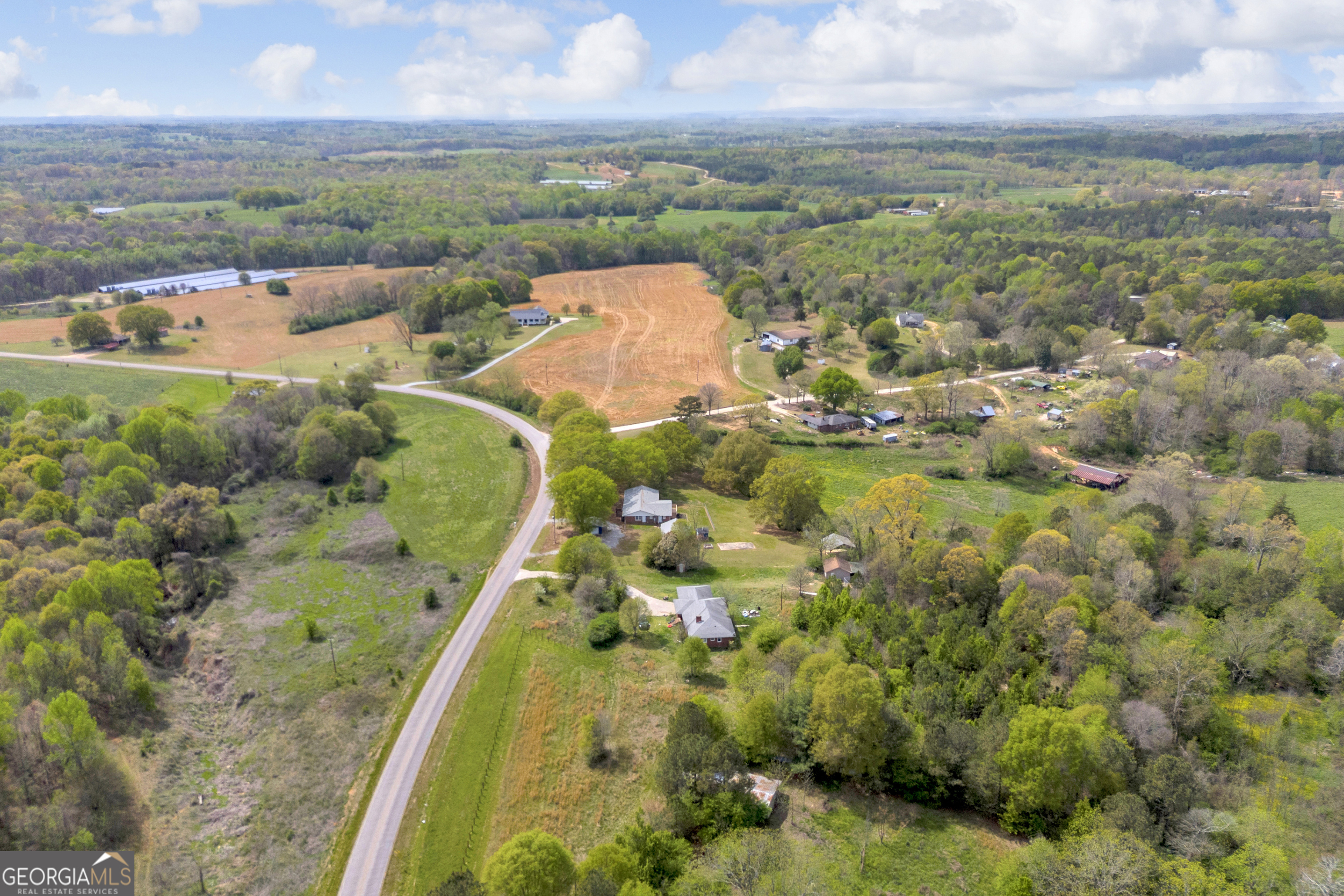 450 Clarks Creek Road North Martin, GA 30557 - Photo 64 of 70 an aerial view of residential house with outdoor space