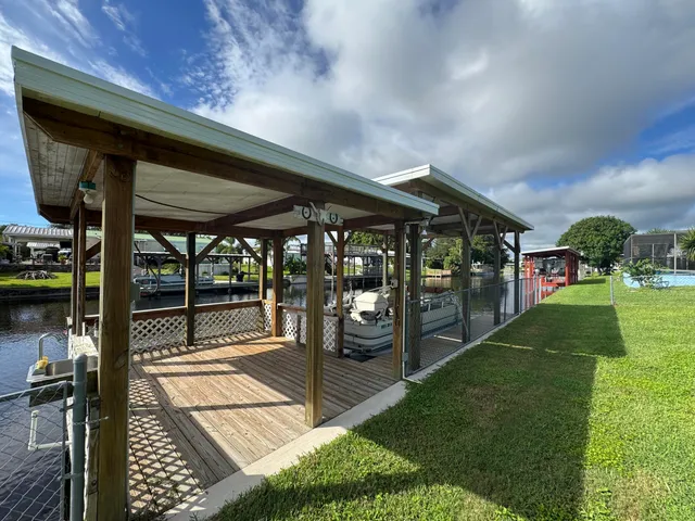 a view of a porch and garden