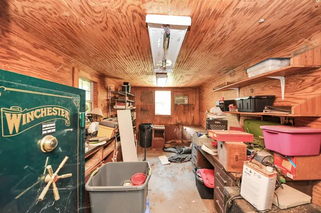 a view of a store room with gym equipment
