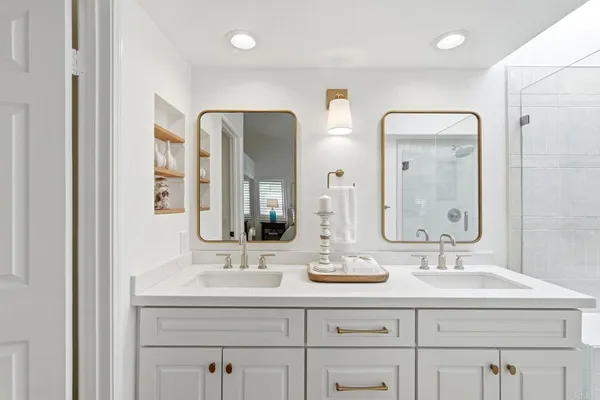 a bed room with a bed and furniture