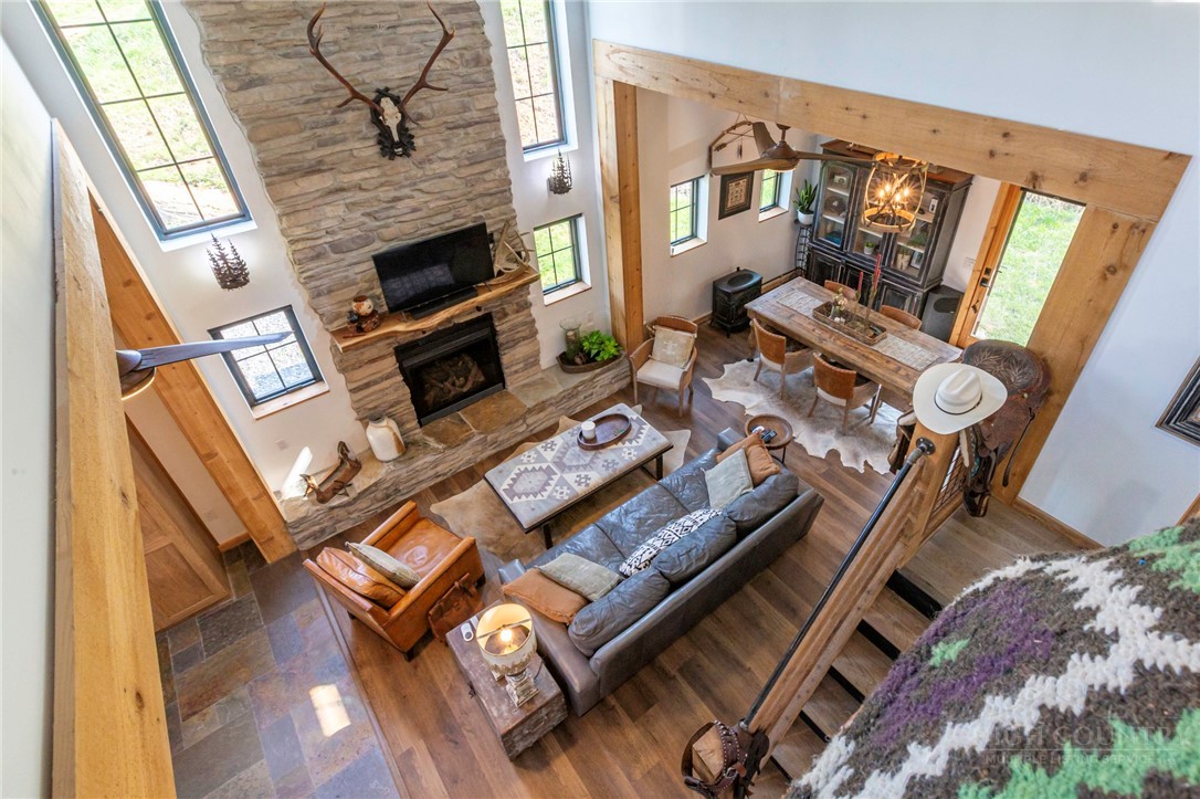 509 Grant Houck Road Todd, NC 28684 - Photo 35 of 43 a living room with furniture and a fireplace