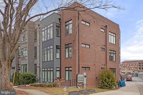 a front view of a large building