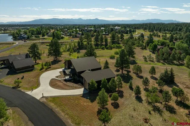 a view of a lake with outdoor space