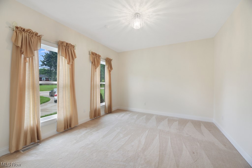Living room with French doors