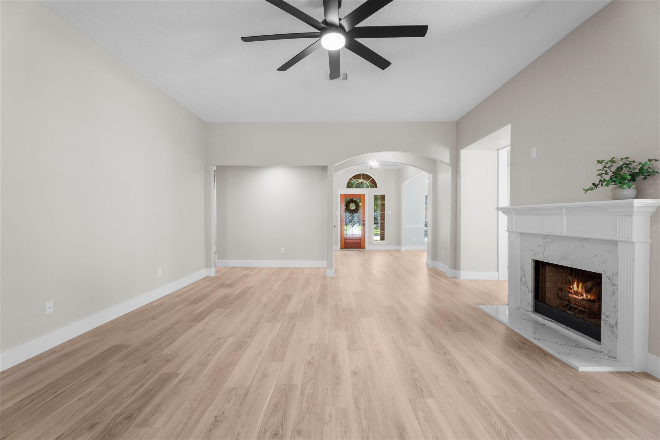 30111 Granum Drive Spring, TX 77386 - Photo 29 of 45 a view of empty room with wooden floor and fireplace