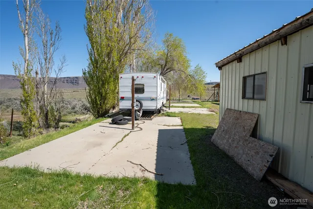 a view of a patio with a chairs in patio