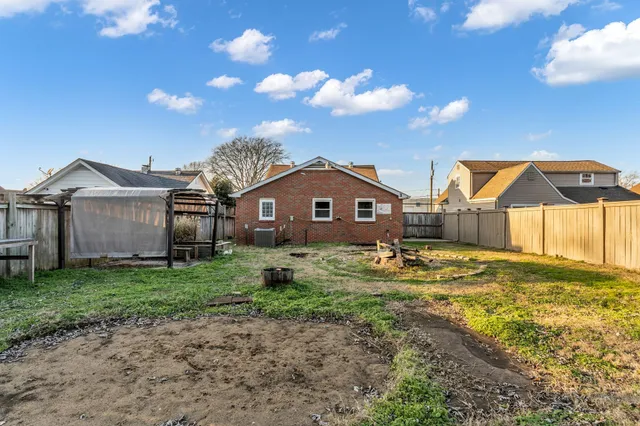 a backyard of a house