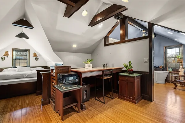 a view of livingroom with furniture and wooden floor