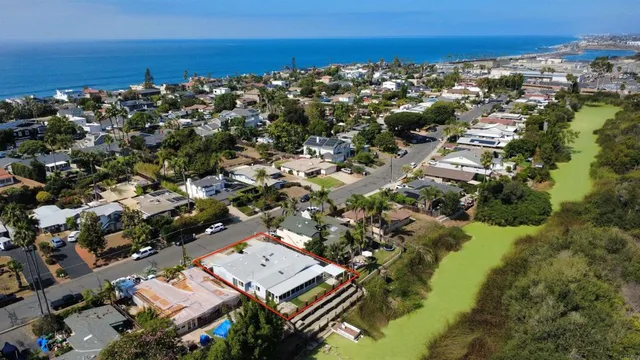 an aerial view of multiple house