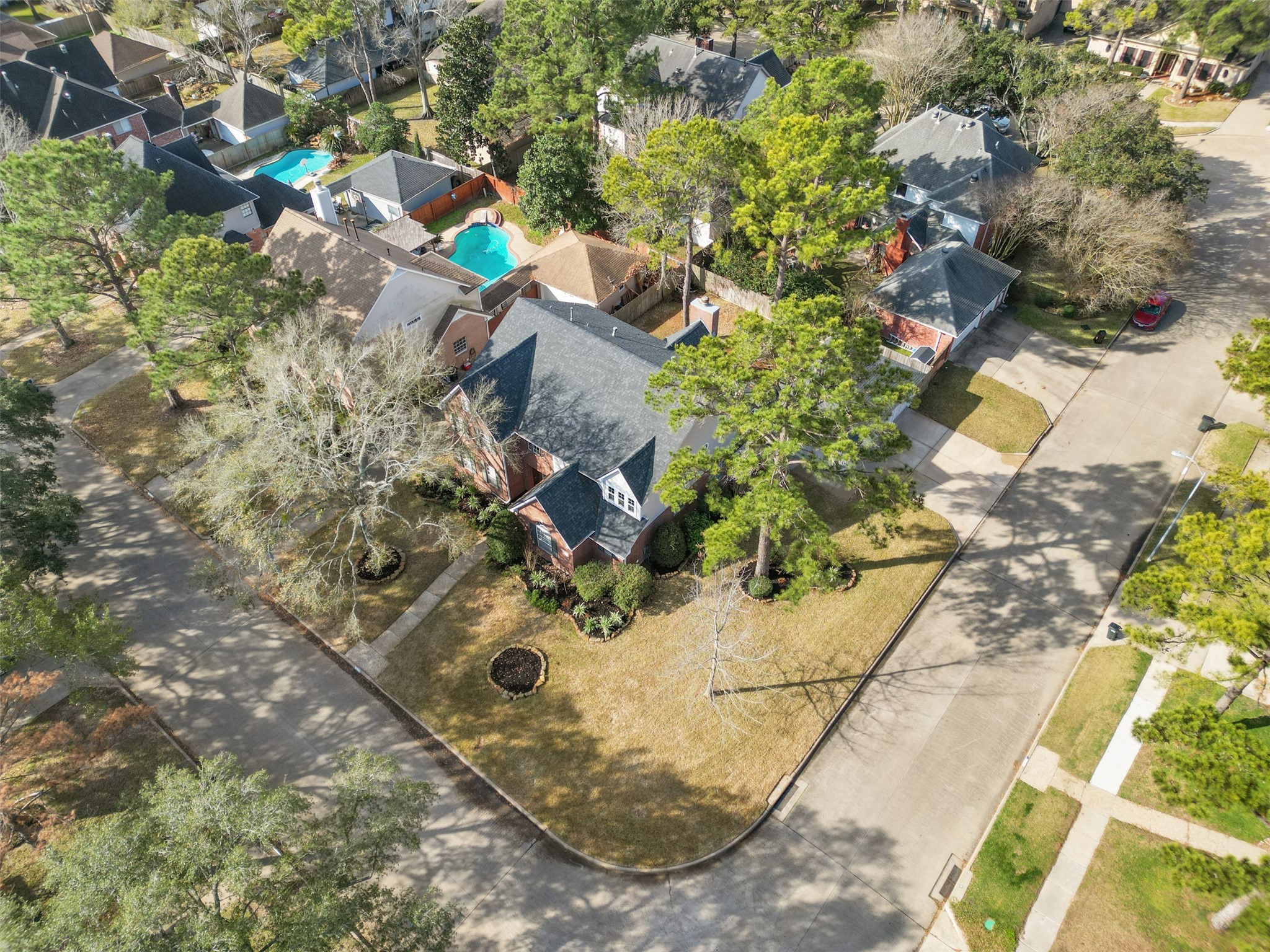5127 Heathfield Court Houston, TX 77084 - Photo 37 of 37 Arial view of the lot and home.