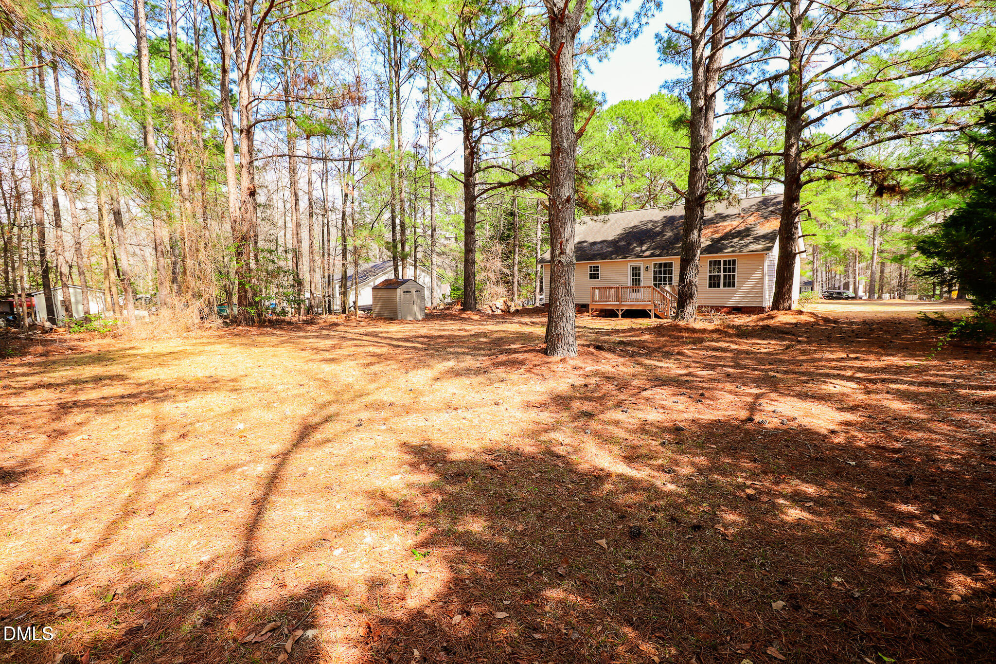 55 Edward Court Willow Spring, NC 27592 - Photo 10 of 25 a view of a yard with plants and trees