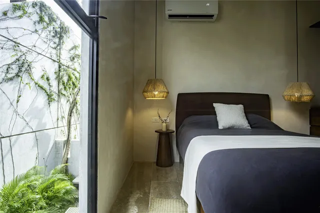 a view of balcony and chair