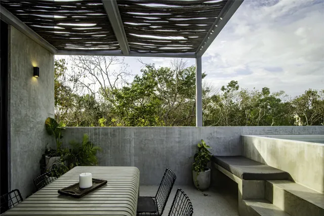 a backyard of a house