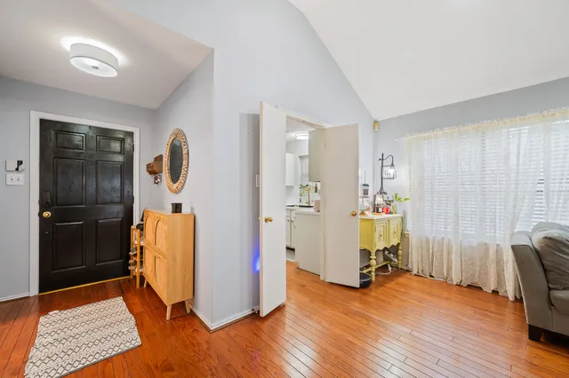 a view of livingroom with furniture and wooden floor