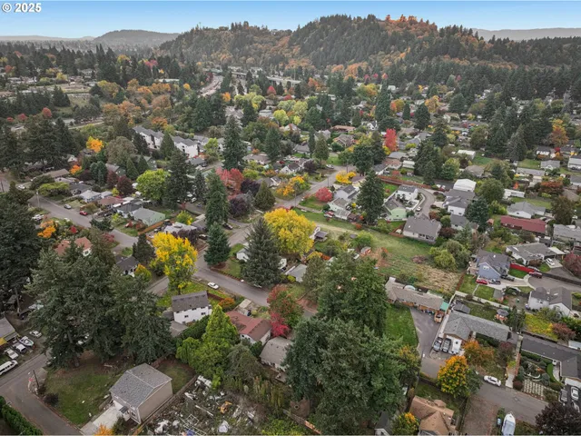 an aerial view of multiple house