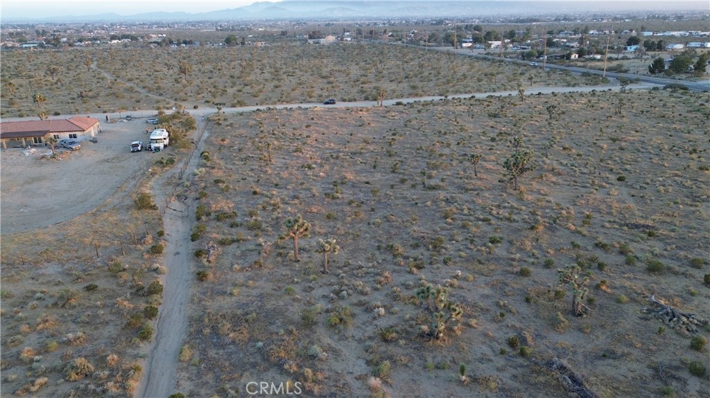 3098 La Mesa Road Phelan, CA 92371 - Photo 7 of 8 a view of a dry yard with mountains in the background