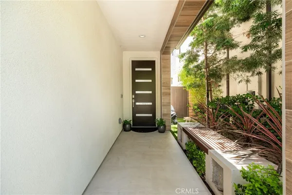 wooden floor in front of a house