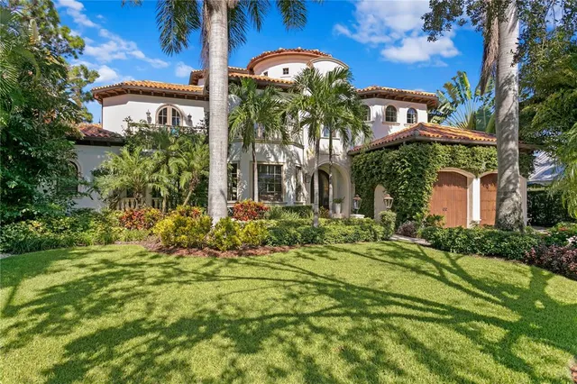 front view of a house with a big yard