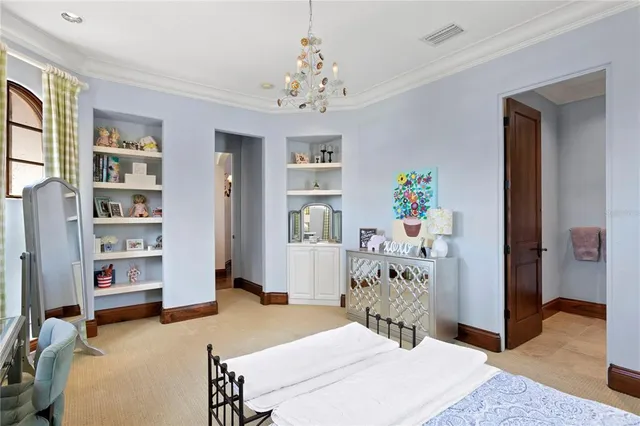 a view of a swimming pool with an outdoor space