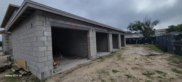 a backyard of a house