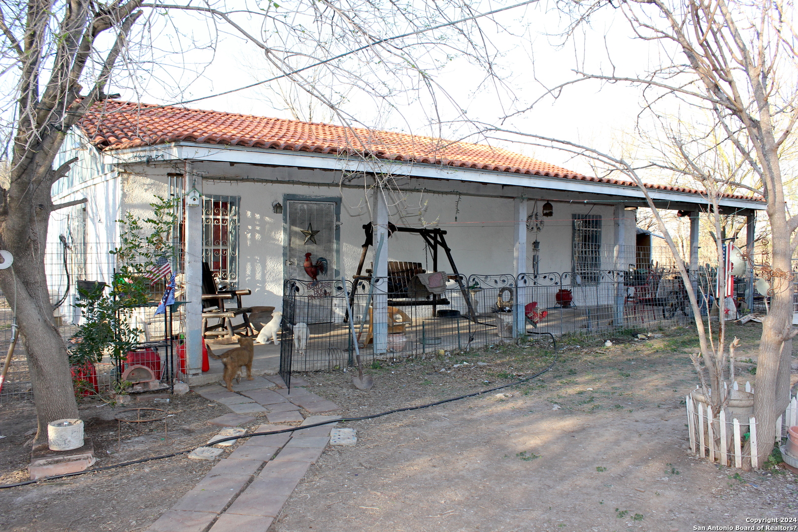 a view of a house with patio