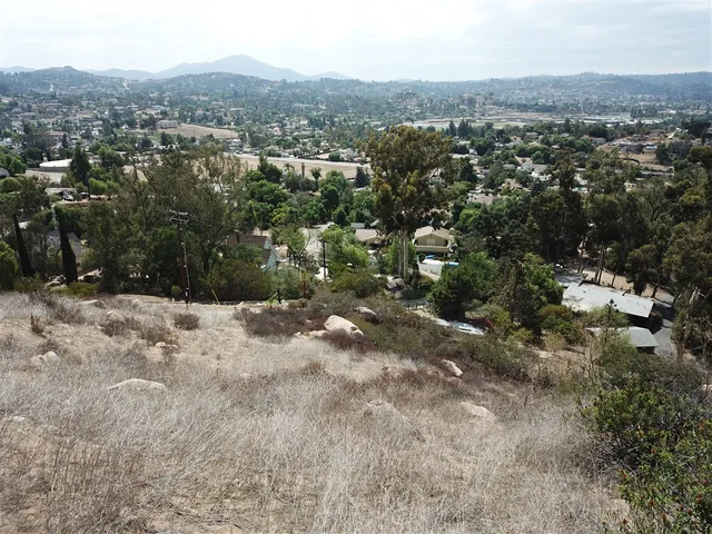an aerial view of residential house with green space