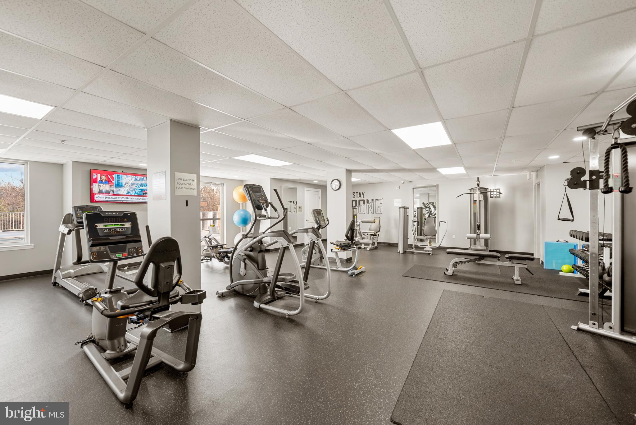 6301 Edsall Road, Unit 323 Alexandria, VA 22312 - Photo 23 of 27 a view of a room with gym equipment