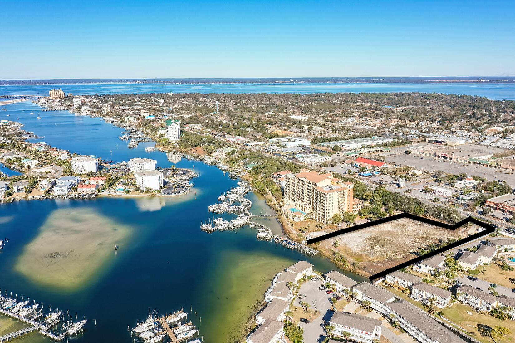 796 Harbor Boulevard Destin, FL 32541 - Photo 13 of 14 an aerial view of ocean and residential houses with outdoor space
