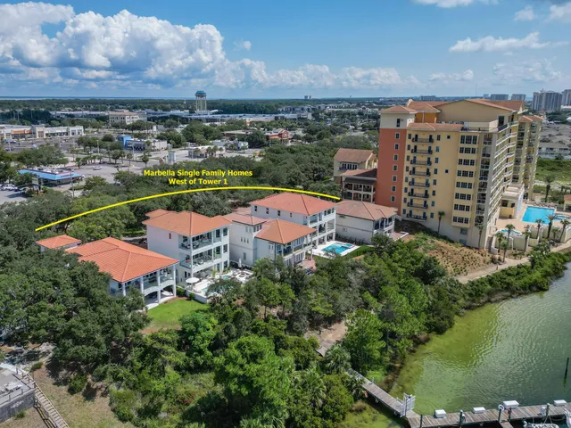 an aerial view of multiple house