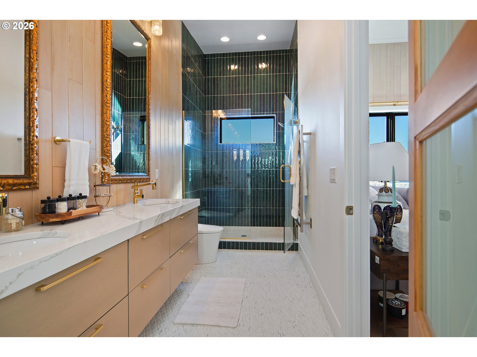 3403 Northeast Johns Loop Neotsu, OR 97364 - Photo 27 of 48 a bathroom with a shower sink and mirror
