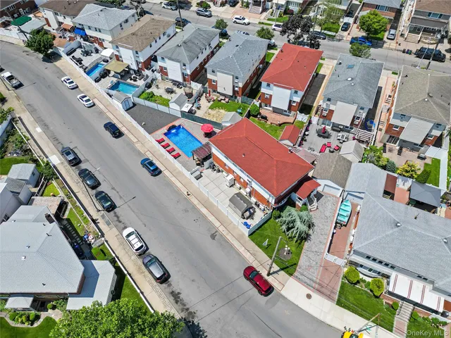 an aerial view of a city