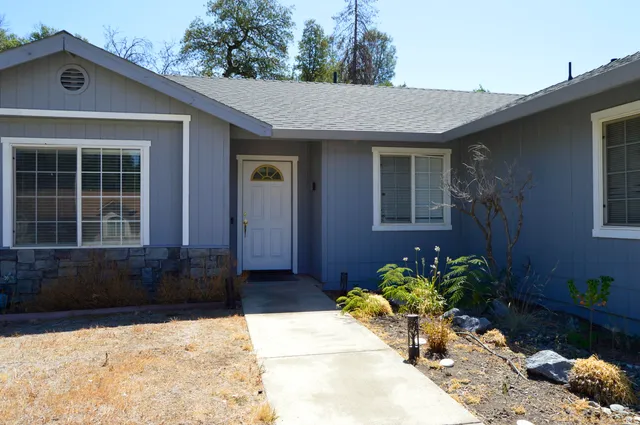 a front view of a house