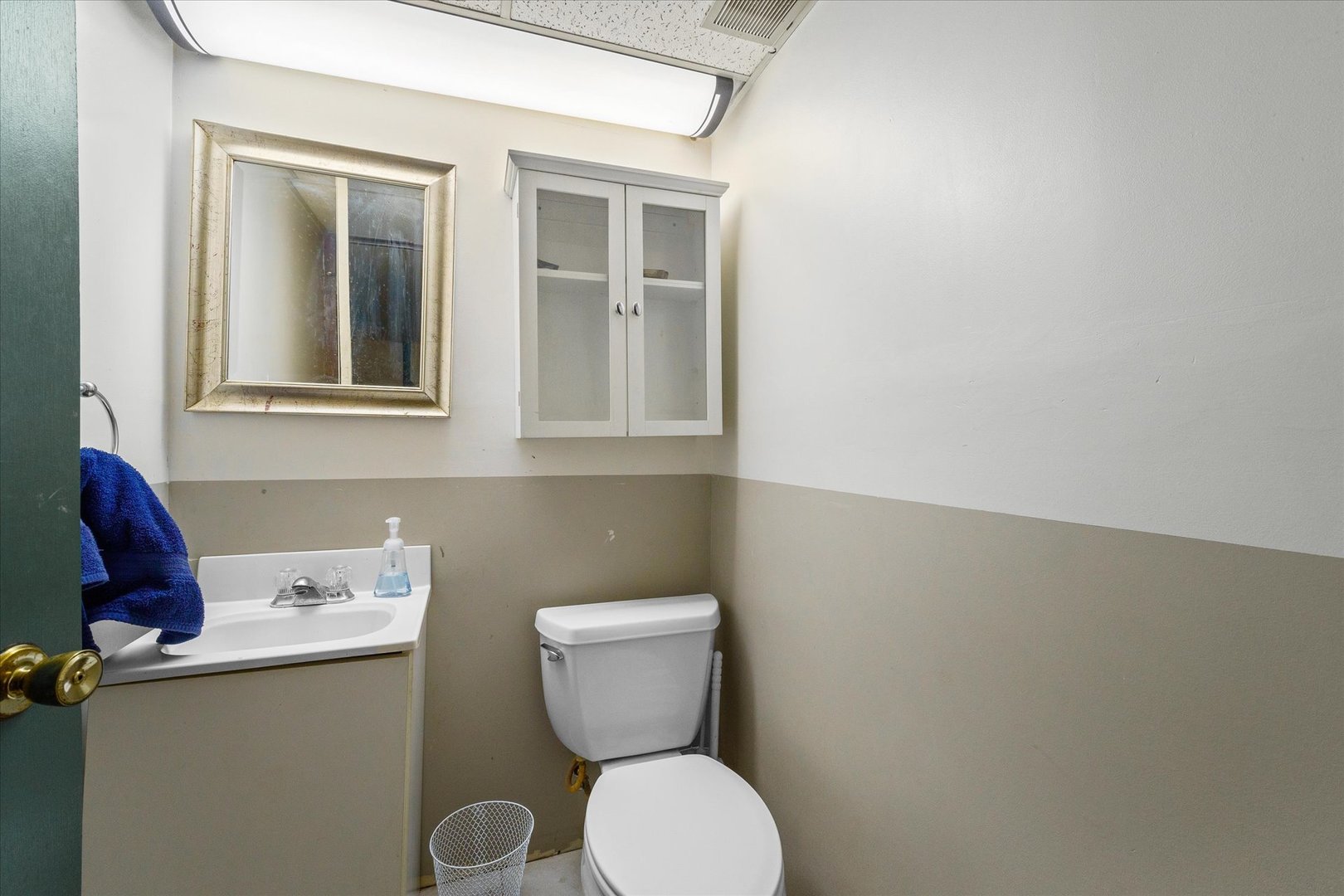 29W246 Lee Road West Chicago, IL 60185 - Photo 16 of 21 a bathroom with a toilet sink and mirror